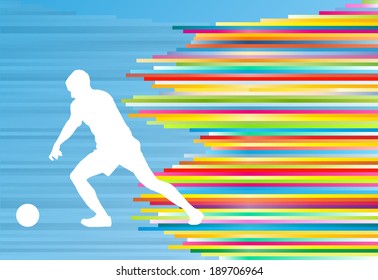 Soccer player vector background template concept