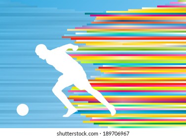 Soccer player vector background template concept
