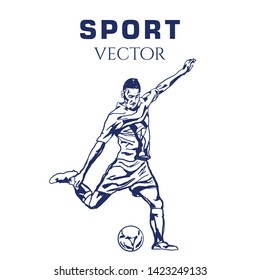 Soccer Player Vector. Football Sport Vector