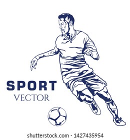 Soccer Player Vector. Football Sport Vector