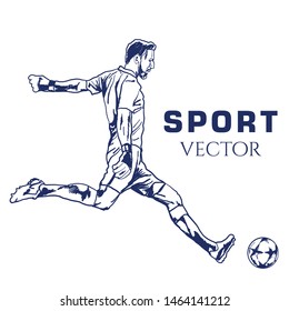 Soccer Player Vector. Football Sport Vector