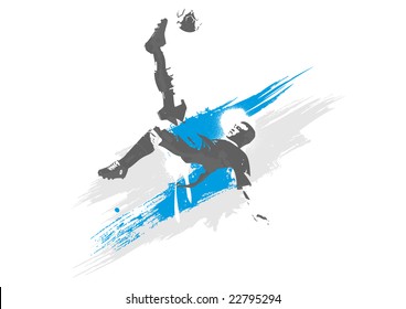 soccer player in vector format