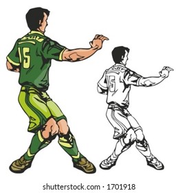 Soccer player. Vector illustration