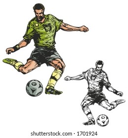 Soccer player. Vector illustration