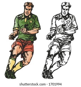 Soccer player. Vector illustration