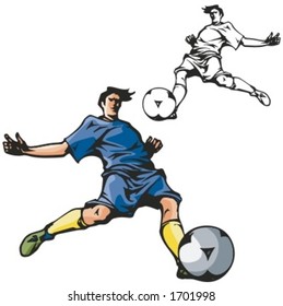 Soccer player. Vector illustration