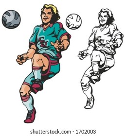 Soccer player. Vector illustration