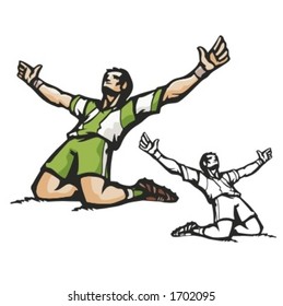 Soccer player. Vector illustration