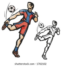Soccer player. Vector illustration