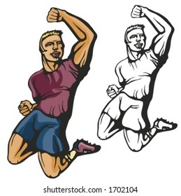 Soccer player. Vector illustration