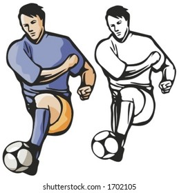 Soccer player. Vector illustration