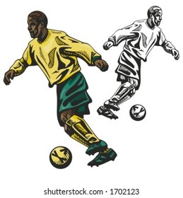 Soccer player. Vector illustration