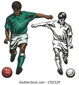 Soccer player. Vector illustration