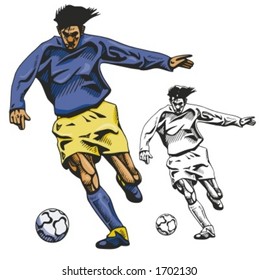 Soccer player. Vector illustration