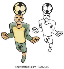 Soccer player. Vector illustration