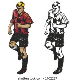 Soccer player. Vector illustration