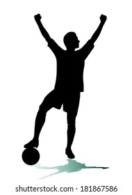 soccer player vector illustration