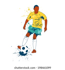 soccer player vector illustration 