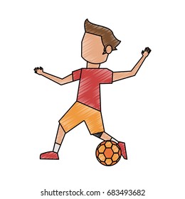 soccer player vector illustration