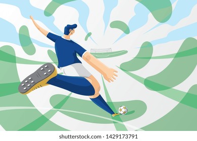 Soccer player vector illustration for any use