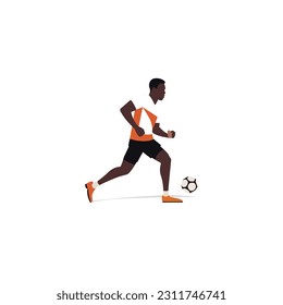 Vector de jugador de fútbol aislado en blanco