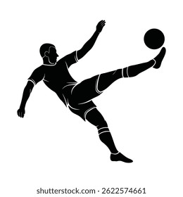 Soccer player vector silhouette- 13