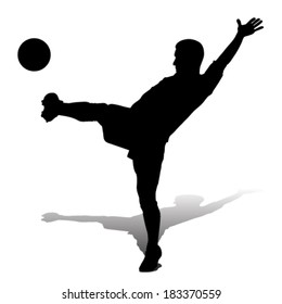 soccer player vector silhouette