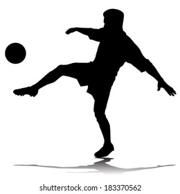 soccer player vector silhouette