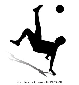 soccer player vector silhouette