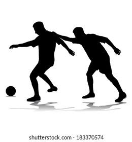 soccer player vector silhouette