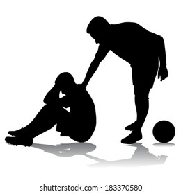 soccer player vector silhouette