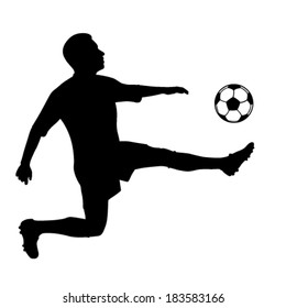 soccer player vector silhouette
