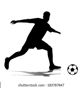 soccer player vector silhouette