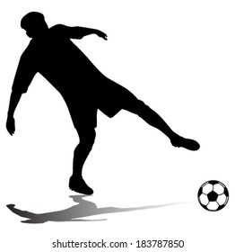 soccer player vector silhouette