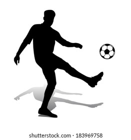 soccer player vector silhouette