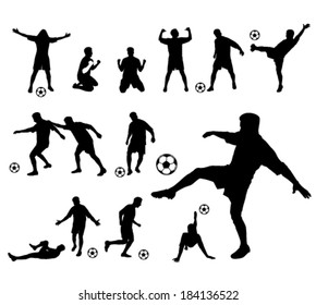 soccer player vector silhouette