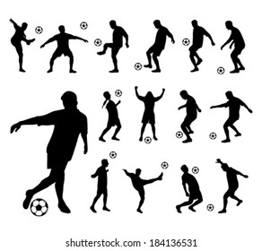 soccer player vector silhouette