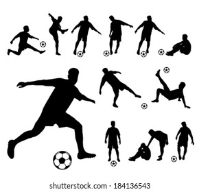 Soccer Player Vector Silhouette