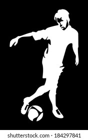 soccer player vector silhouette