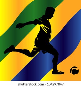 soccer player vector silhouette