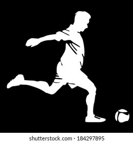 soccer player vector silhouette