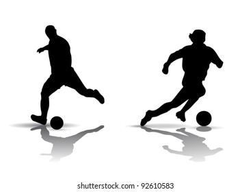 soccer player vector silhouette