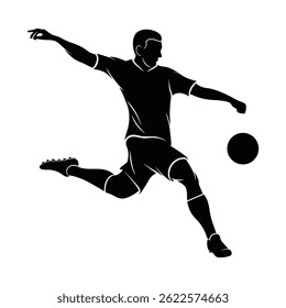 Silueta de Vector del jugador de fútbol- 6