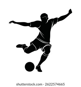 Soccer player vector silhouette -9