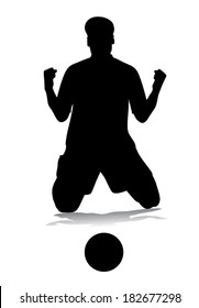 soccer player vector silhouettes