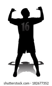 soccer player vector silhouettes
