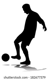 soccer player vector silhouettes