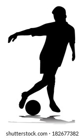 soccer player vector silhouettes