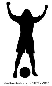 soccer player vector silhouettes