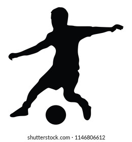 Soccer Player Vector Silhouettes On White Stock Vector (Royalty Free ...